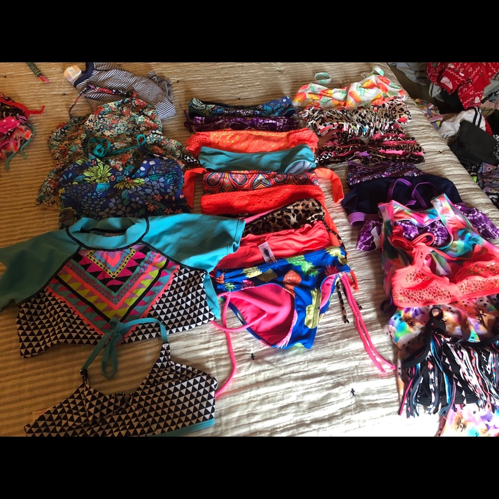26 piece girls swimsuit lot size 6/8 - Picture 1 of 7